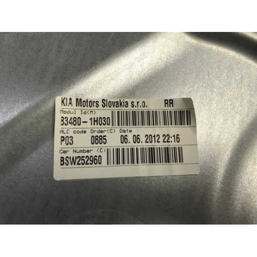 Склопідйомник задній правий механічний Kia Ceed 2006-2012 834801H030